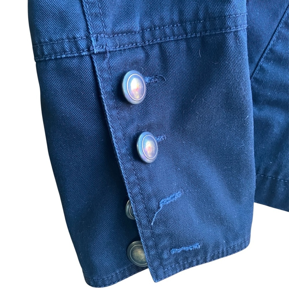 GAP Blue Pea Coat Classic Design Structured Shoulders Small - Picture 3 of 4